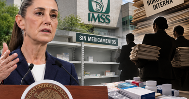 Sheinbaum culpa a la burocracia interna por desabasto de medicamentos en el IMSS
