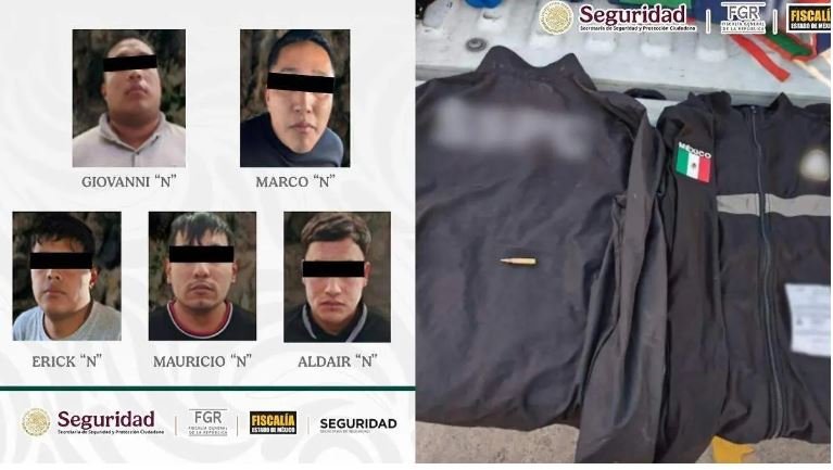 Caen 5 sujetos montaban falsos retenes para extorsionar en Teotihuacán y Acolman.