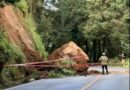 Roca de gran tamaño obstruye la carretera Tenango-La Marquesa