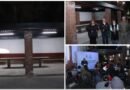 Manuel Vilchis entrega techumbre afuera del Panteón Municipal