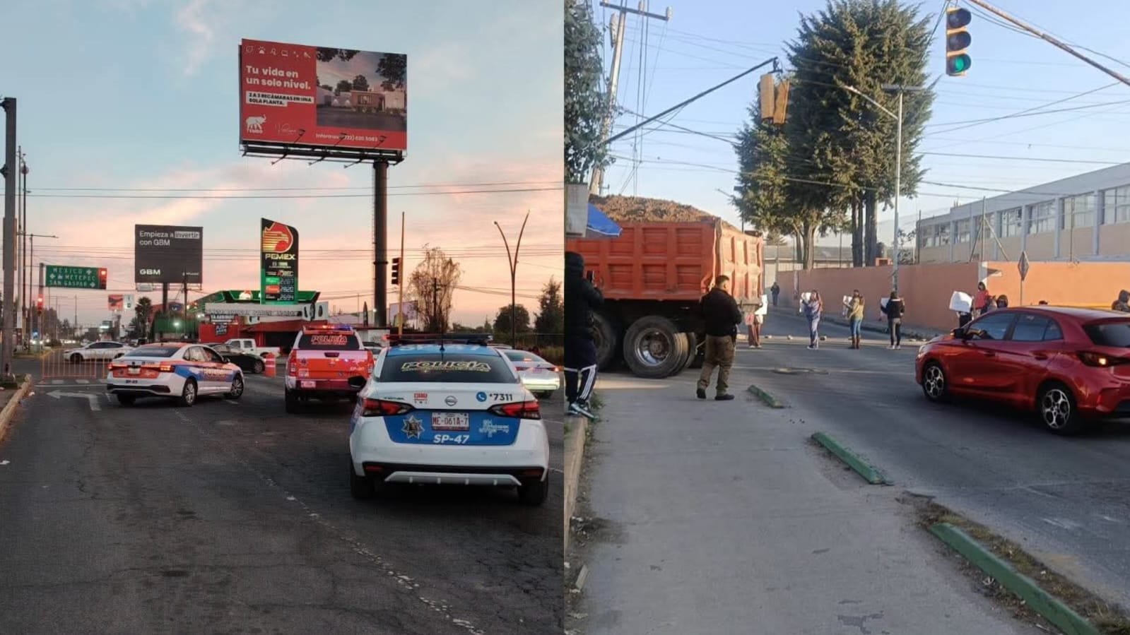 Caos vial en Metepec: Bloqueos y manifestaciones colapsan avenidas