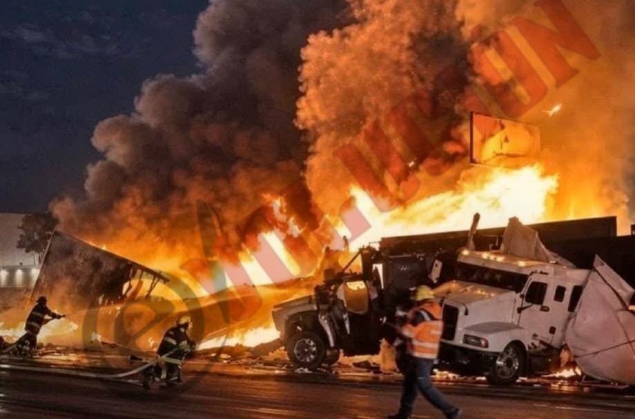 Choque e incendio de tres tráileres provoca caos vial en la México-Toluca