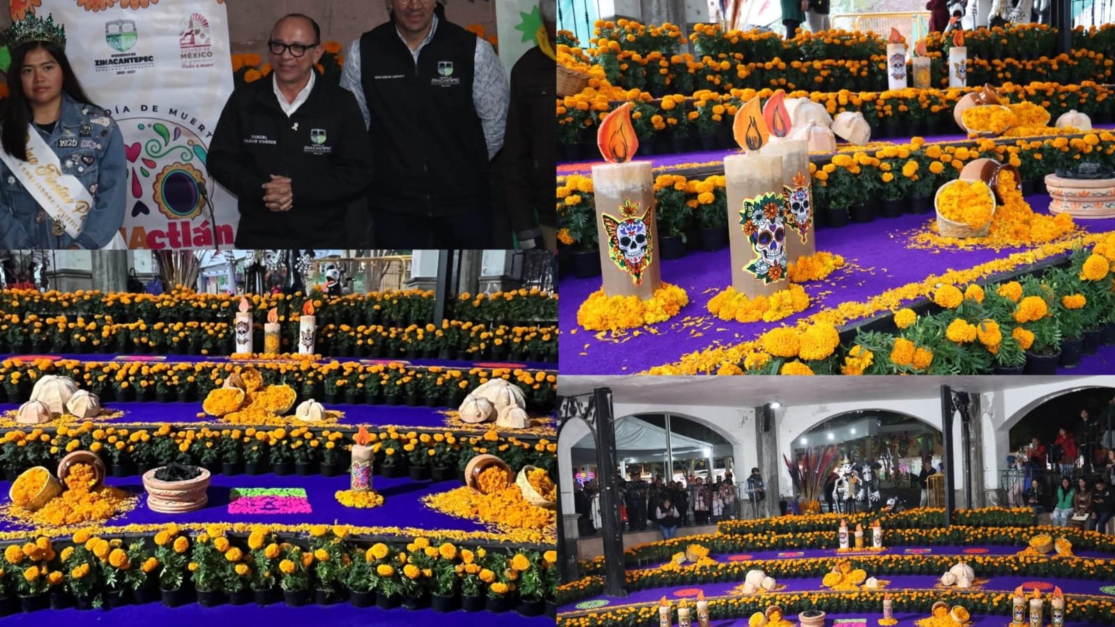 Manuel Vilchis inaugura Ofrenda Monumental en el marco del Día de Muertos en Zinacantepec