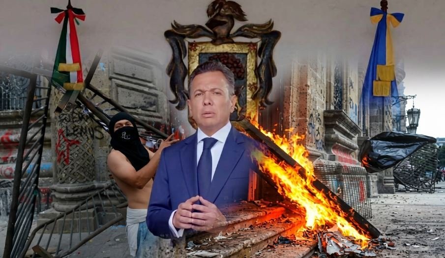 Lemus acusa a grupos de choque por destrozos; Morena defiende asistencia de sus militantes a la marcha